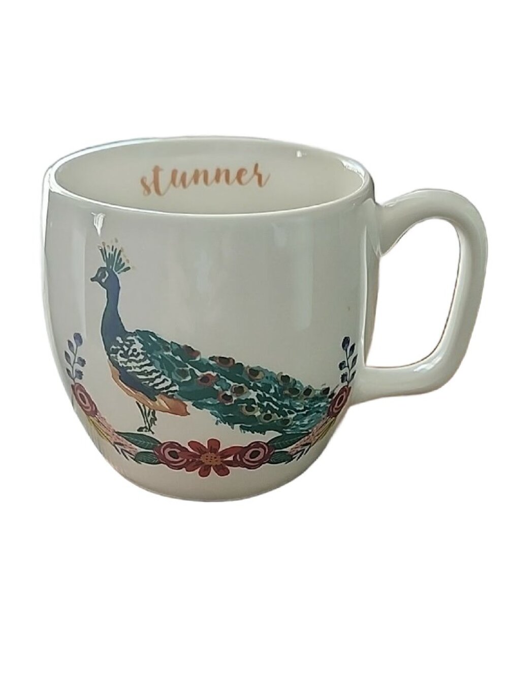 Opalhouse Peacock Stunner Peacock Mug, 16oz Stoneware Mug